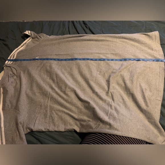 3X Adidas Essentials plus size NWT boyfriend tee shirt dress gray sporty casual - Picture 5 of 7